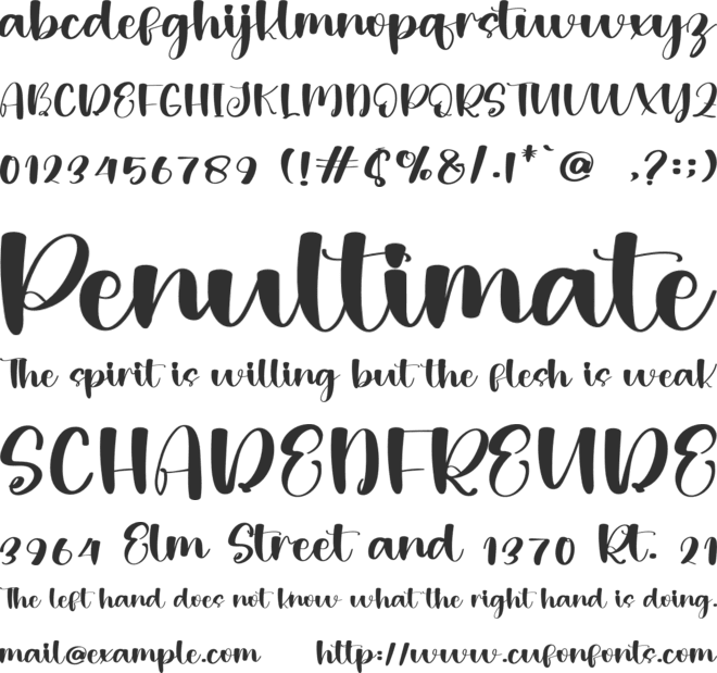 Help font preview