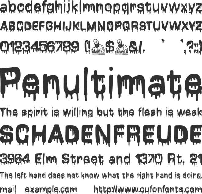 Eurotrash Style font preview
