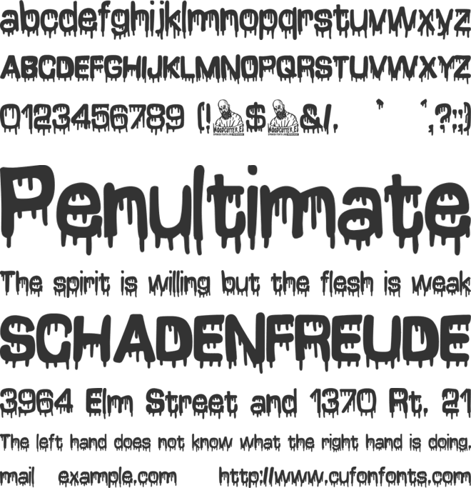 Eurotrash Style font preview