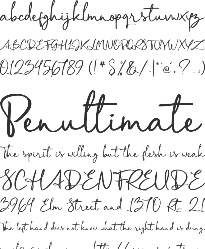 The Addams Family font preview