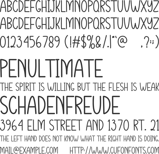 Eat And Drink font preview