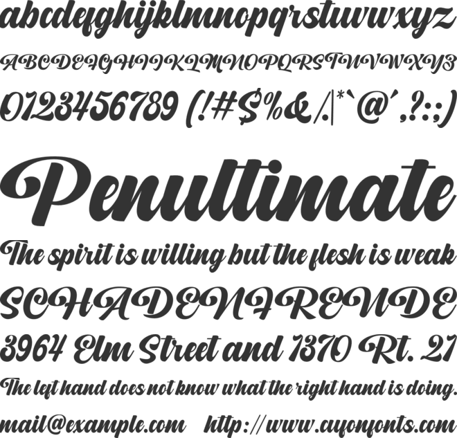 Spring Magic font preview