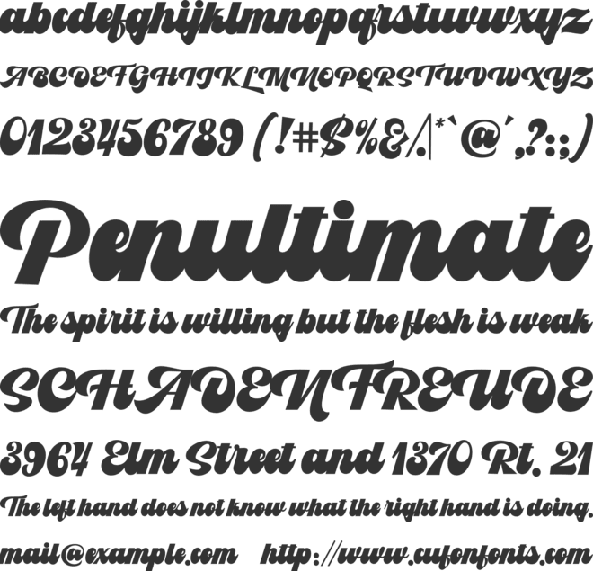 Pradis Retro font preview