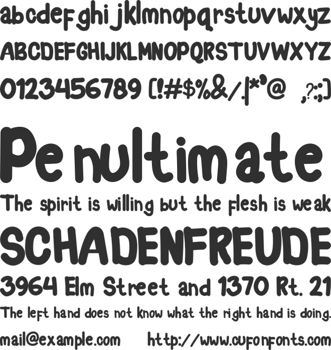 Funplay Handrawn Font font preview