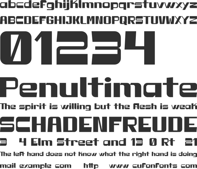Bufs PERSONAL USE font preview
