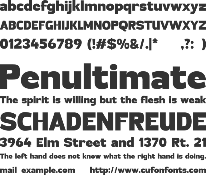 Gokschil font preview