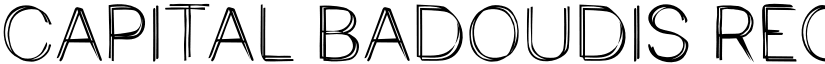 Capital Badoudis Regular font