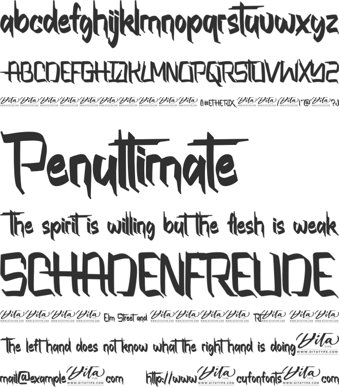Etherix Personal Use font preview