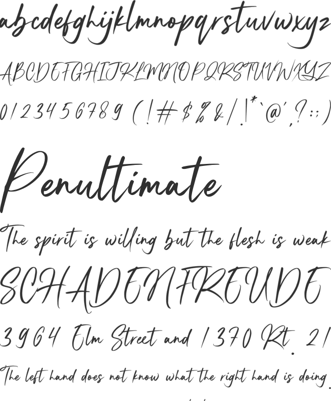 Kagenise font preview