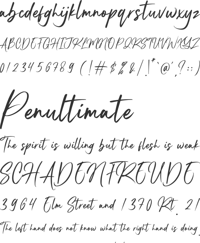 Kagenise font preview