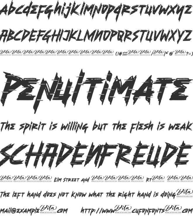 Glitch Shoot Personal Use font preview