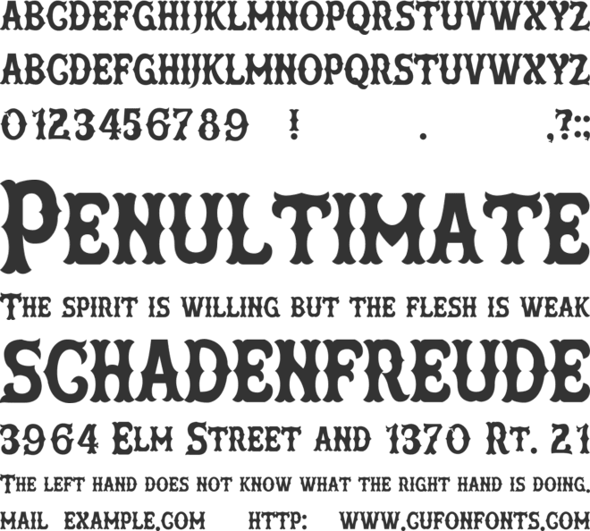 Americana Retro font preview