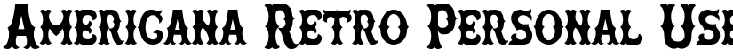 Americana Retro Personal Use font