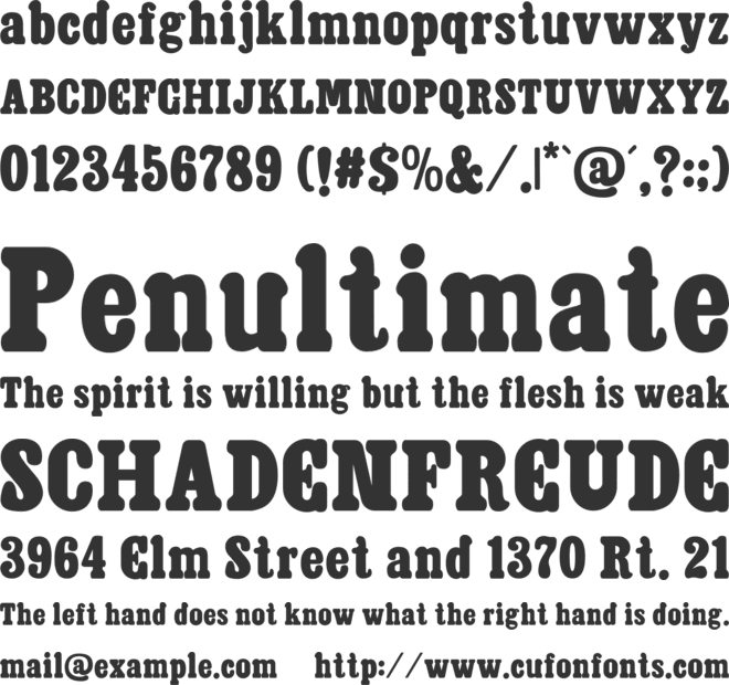 Westroon font preview