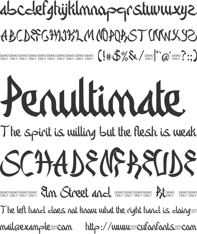 Elated Ramadhan font preview