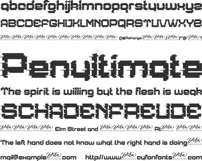 Rehangs Personal Use font preview