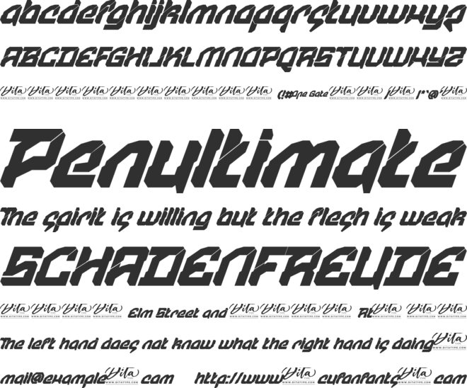 One Gate Personal Use font preview