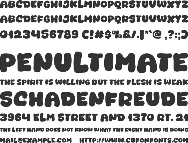 Junicat font preview