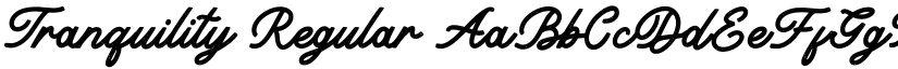 Tranquility Regular font