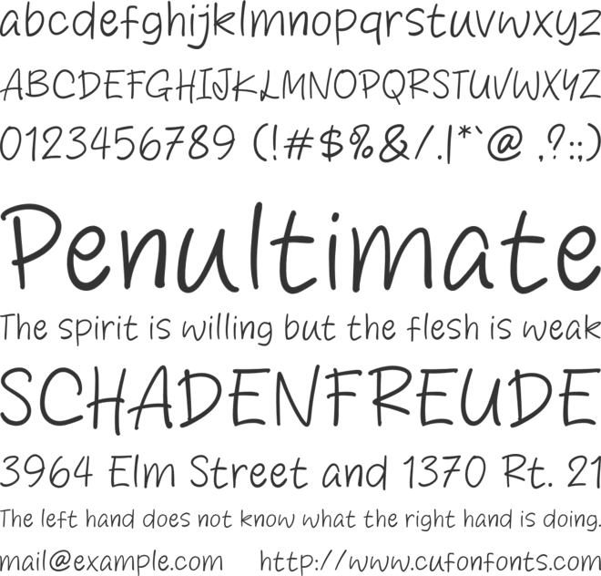 More Ideas font preview