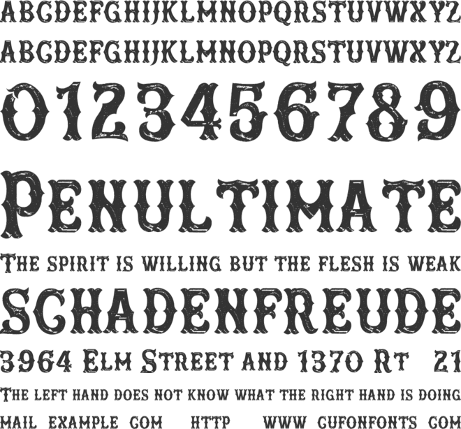 Americana Vintage font preview