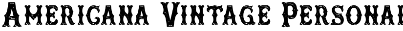 Americana Vintage Personal Use font