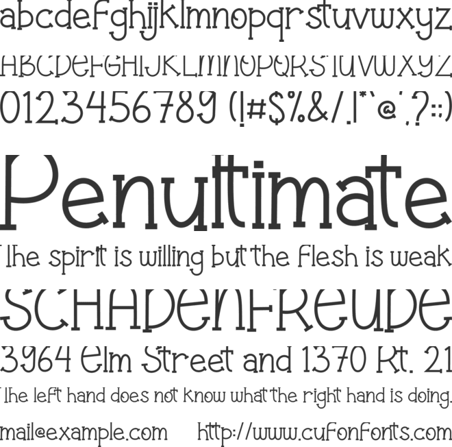 Flower Park font preview