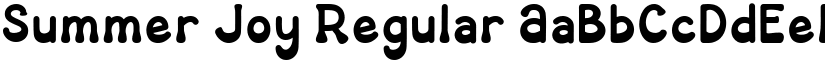 Summer Joy Regular font