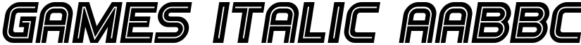 Games Italic font