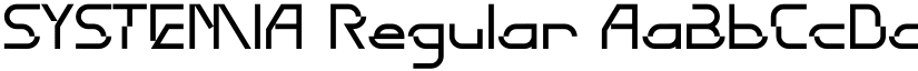 SYSTEMIA Regular font