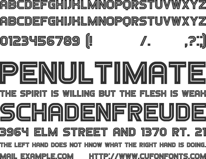 Games font preview