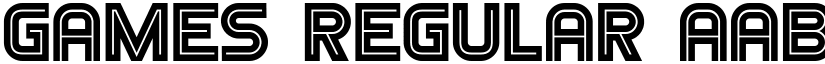 Games Regular font