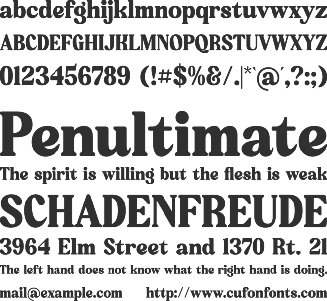 Bristle Radiant font preview