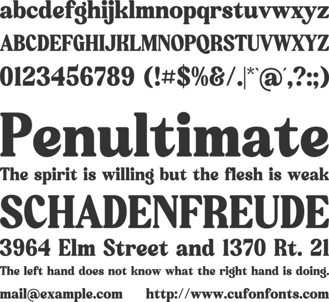 Bristle Radiant font preview