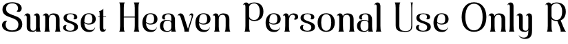 Sunset Heaven Personal Use Only Regular font