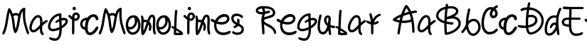 MagicMonolines Regular font