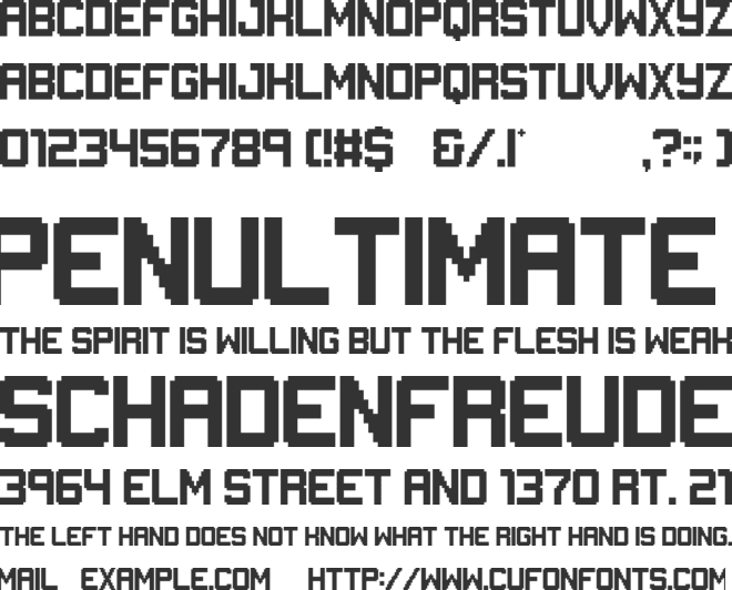 Gameplay font preview