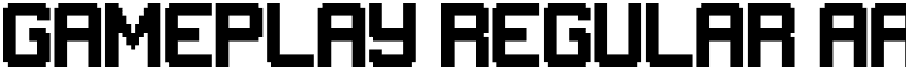 Gameplay Regular font