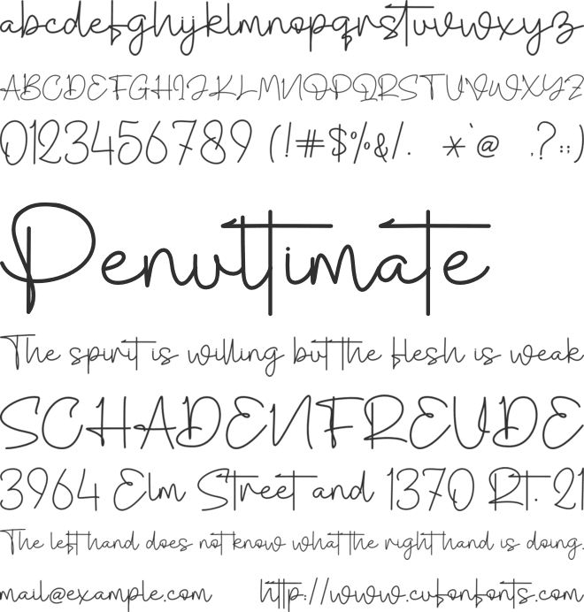 Wistha Belle - Personal Use font preview