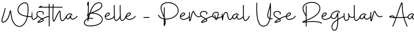 Wistha Belle - Personal Use Regular font