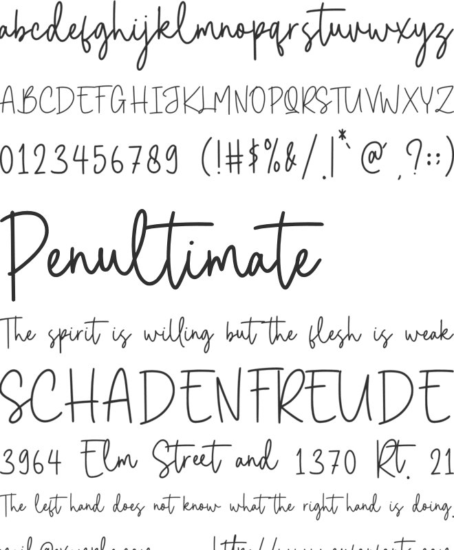 Camitta font preview