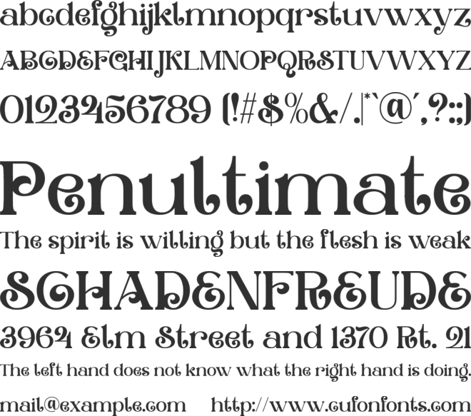 Mayford Display font preview
