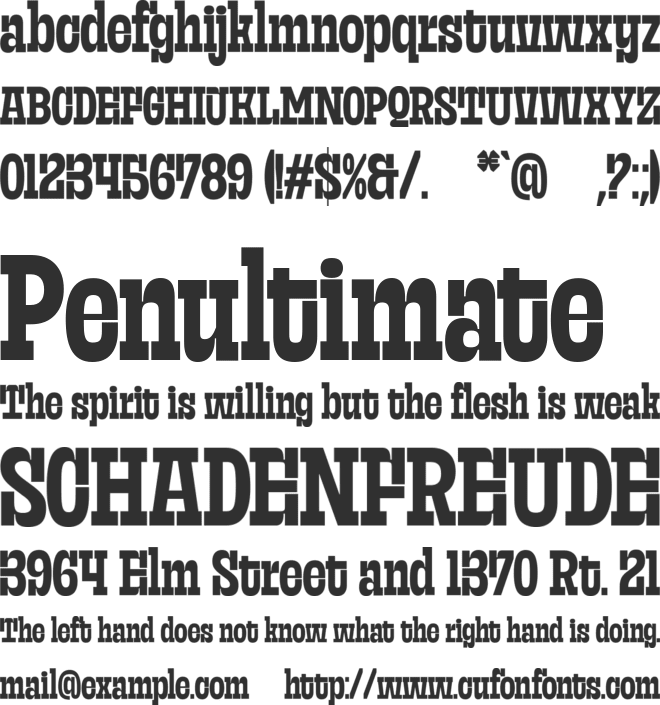Frust Stonig Personal Use Only font preview