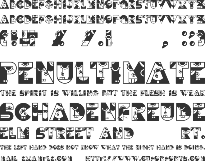 PARADOXS font preview