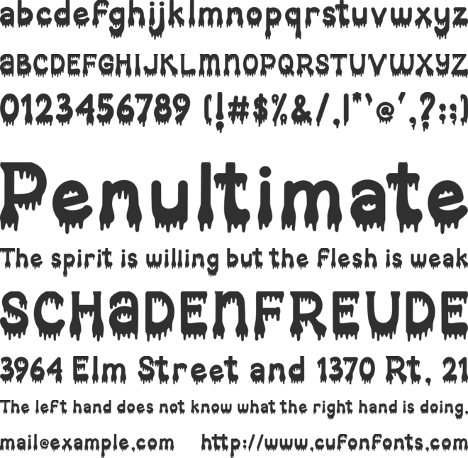 October Nightmare font preview