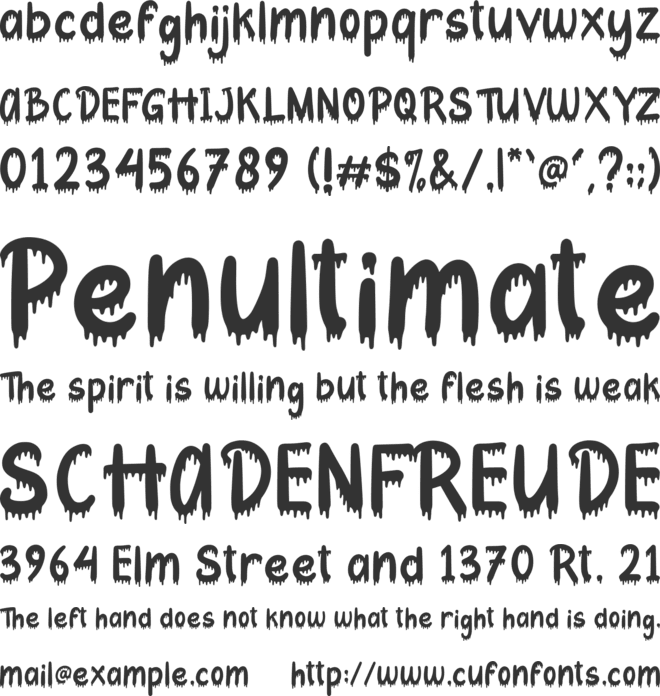 Halloween Park font preview