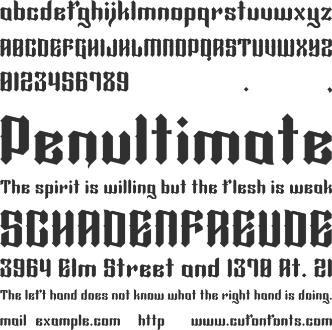 CS Glare Trial font preview