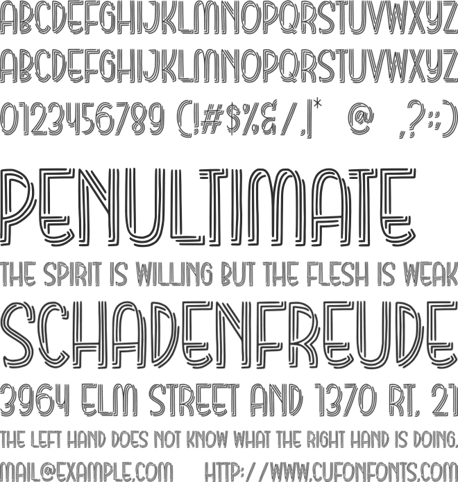 Rainbow Layer font preview