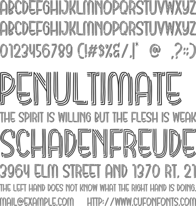 Rainbow Layer font preview