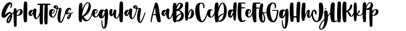 Splatters Regular font